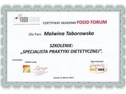 FoodForum specjalista praktyki dietetycznej